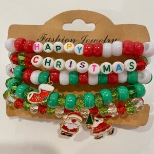 Festive Christmas Beaded Bracelets